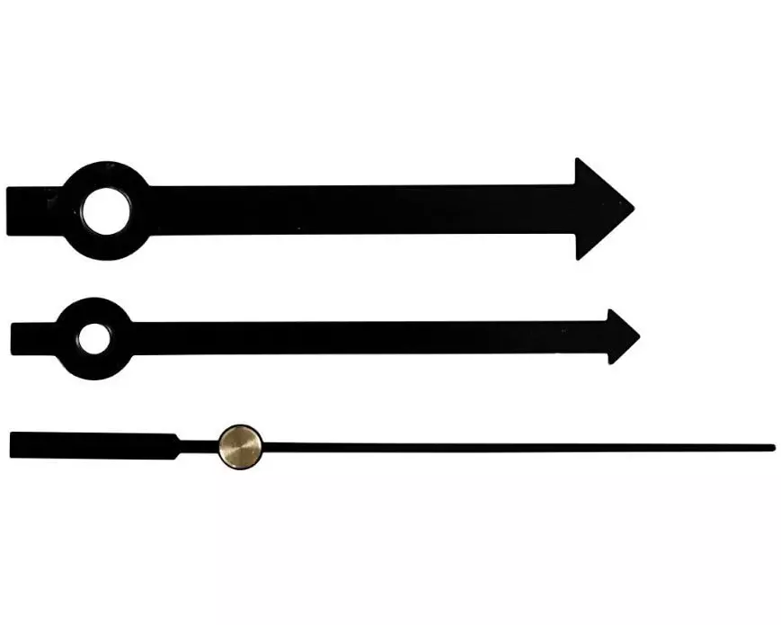 Creativ Company Uhrzeiger Schwarz, 3 Stück