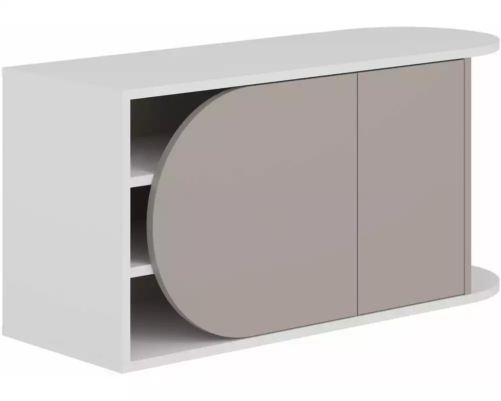 Woody Fashion Schuhregal Nova 104 x 50 x 37 cm, Weiss/Mocca