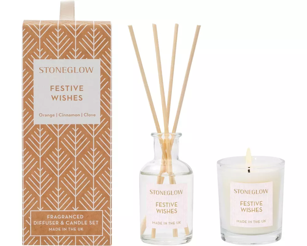Stoneglow Duftstäbchen + Kerze Festive Wishes 50 ml