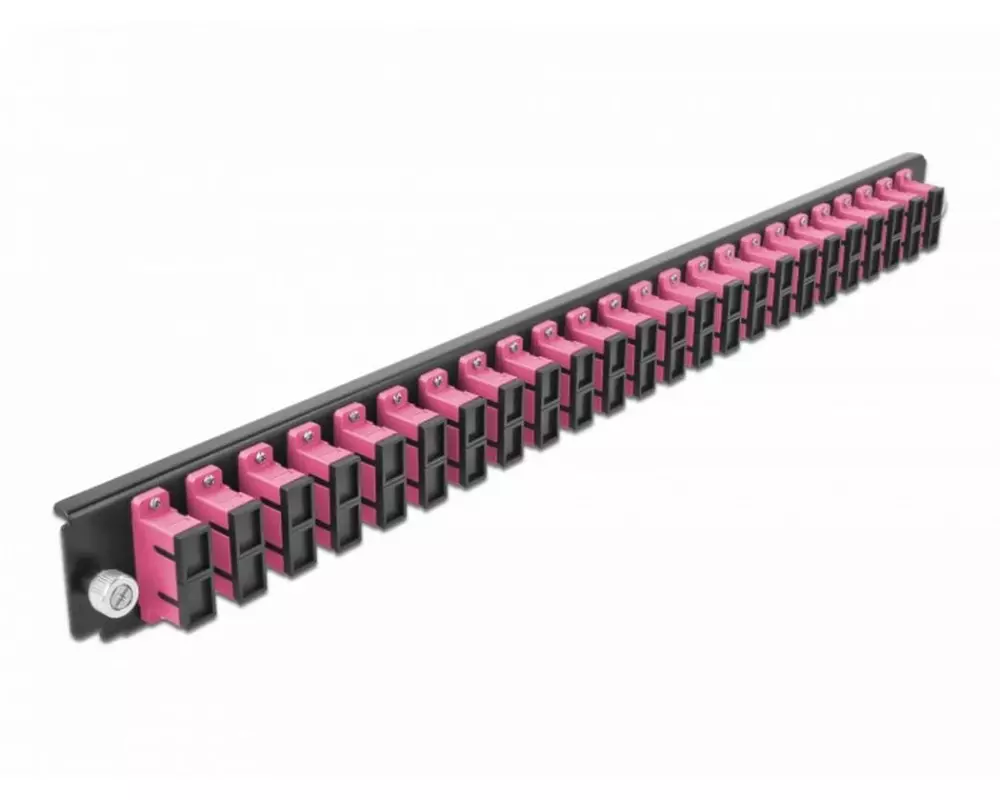 Delock Verteilerplatte Frontblende 24 Port SC Duplex OM4 MM violett