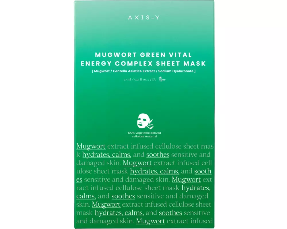 axis-y 61% Mugwort Green Vital Energy Complex Sheet Mask 27 ml