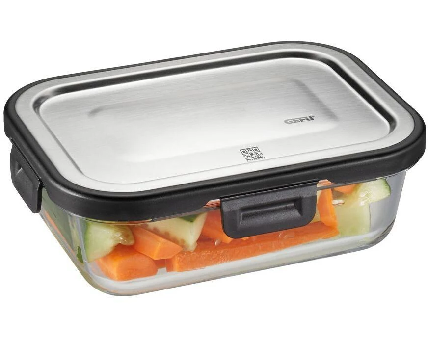 GEFU Vorratsbehälter Milo 0.6 l, Schwarz/Transparent