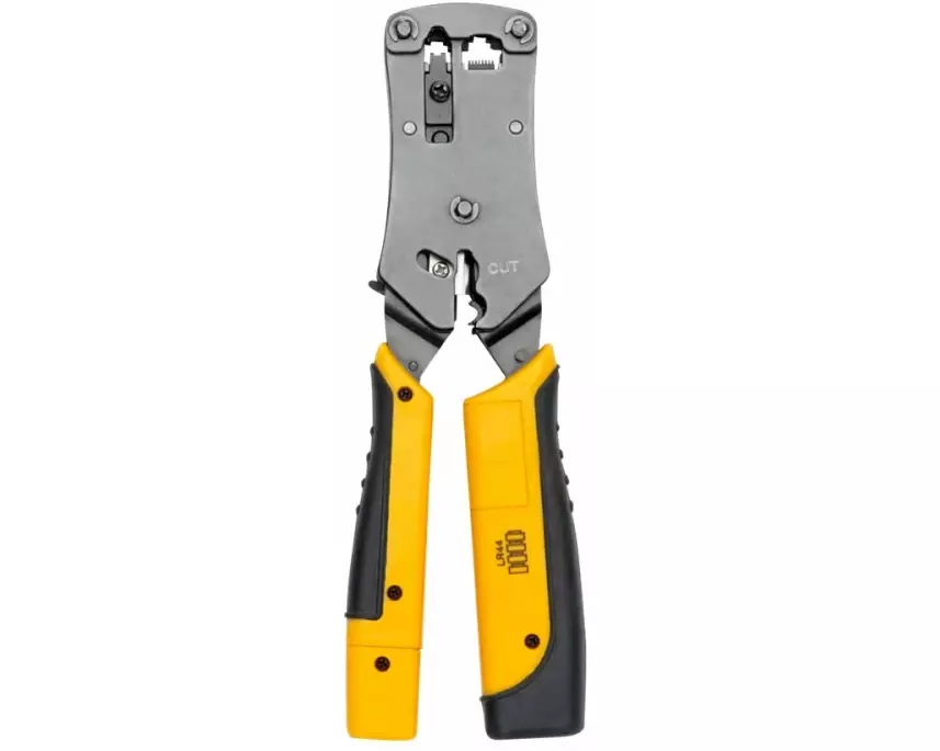 EATON TRIPPLITE RJ11/RJ12/RJ45, Wire Crimper, with Built-in Cable Tester