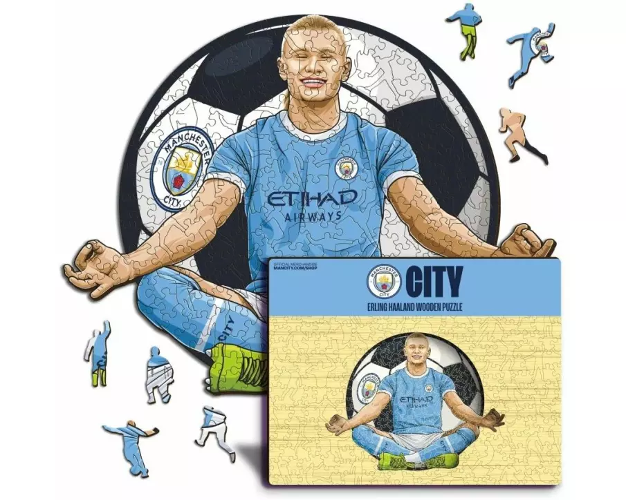 Iconic Puzzle Holz-Puzzle Erling Haaland Sitzend S, 150 Teile