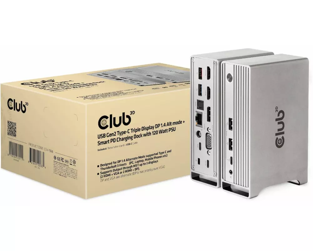 Club 3D Dockingstation CSV-1568 120 W