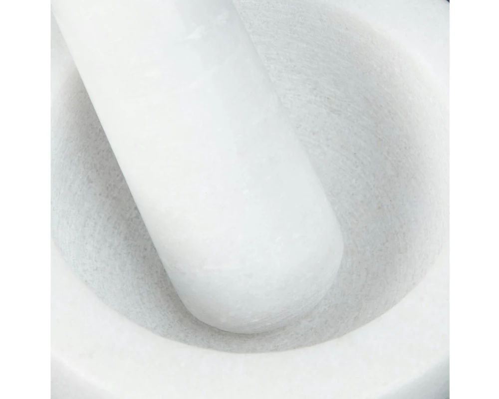 relaxdays Mörser 10 cm, Marmor