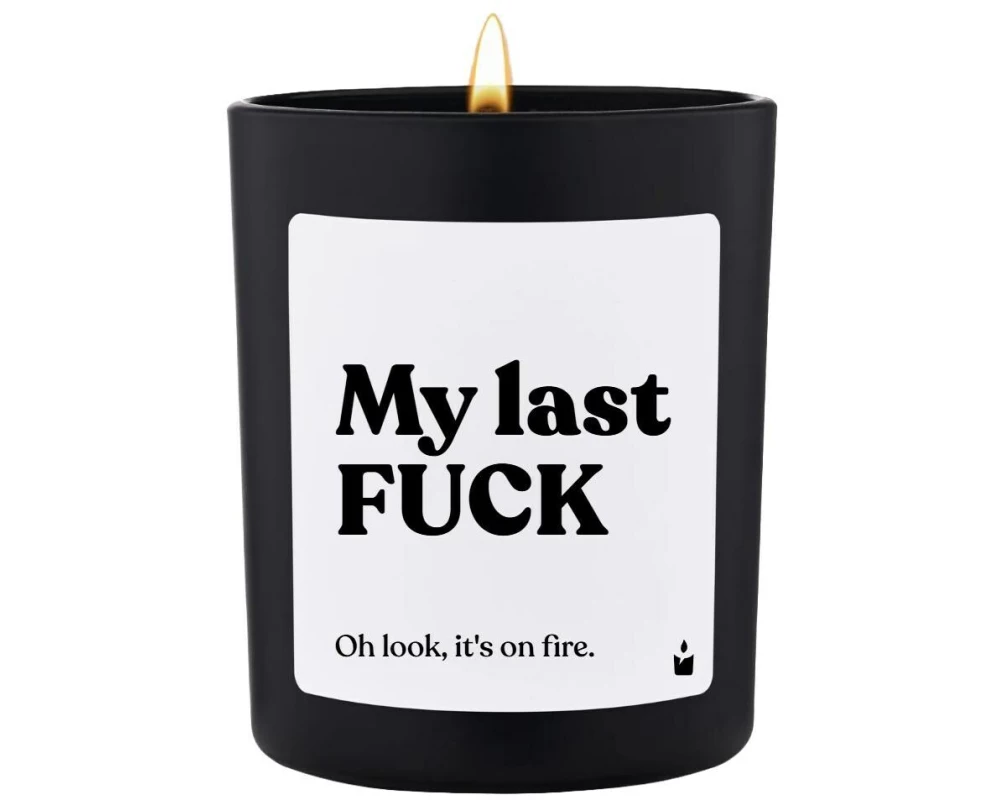 ChattyCandles Duftkerze My last FUCK – Oh look, it's on fire 6.7 x 8 cm