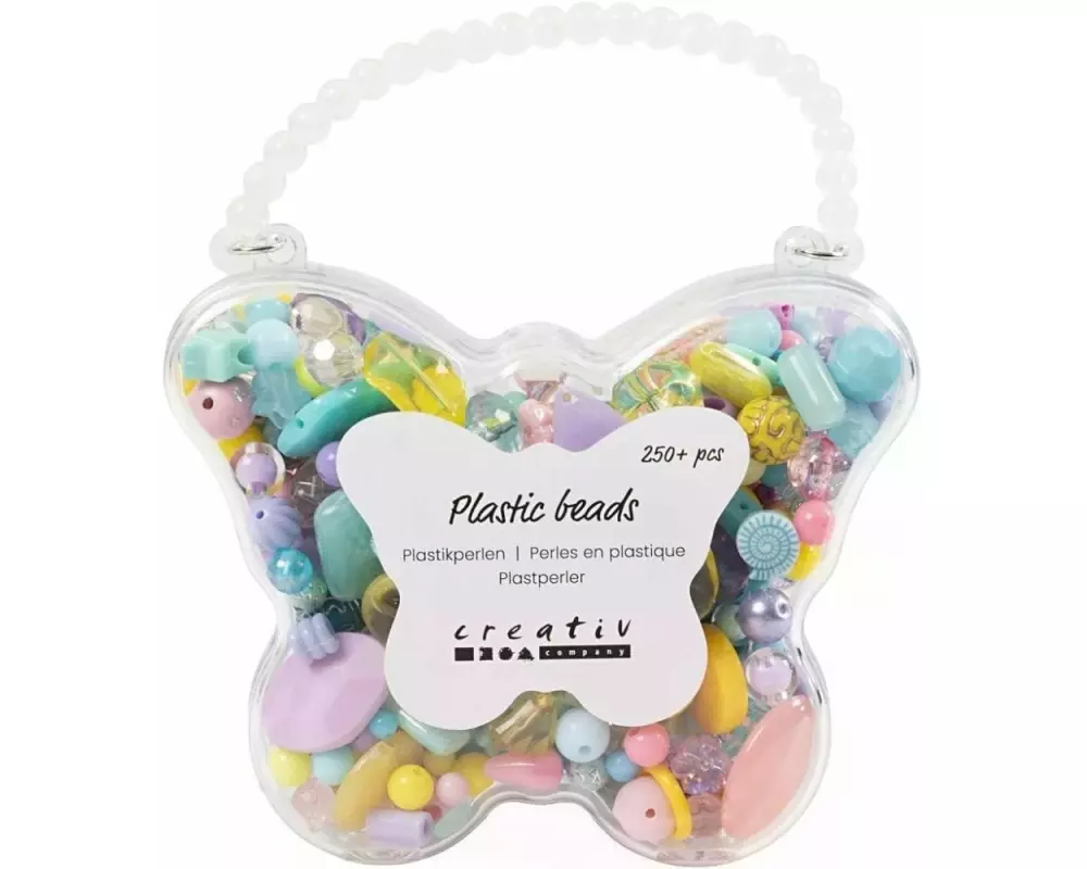 Creativ Company Kunststoffperlen 193 g, Sortierte Farben