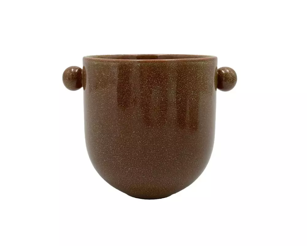 OYOY Blumentopf Saga 12.5 cm, Braun
