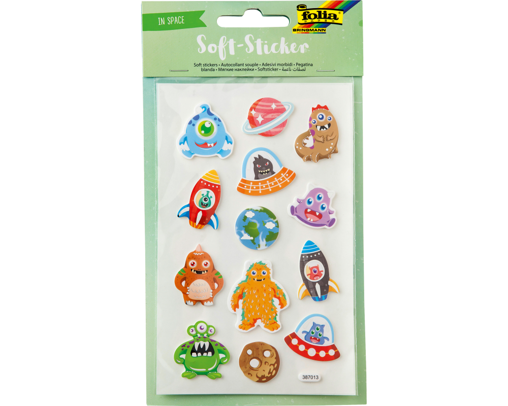FOLIA Soft-Sticker 19305 In Space 2 Blatt/23 Stück