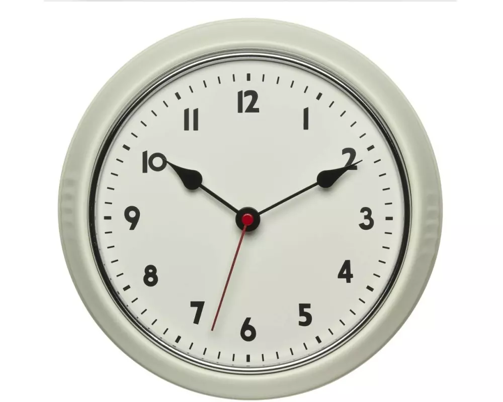 TFA Dostmann Funk-Wanduhr Retro Beige, Ø 24 cm