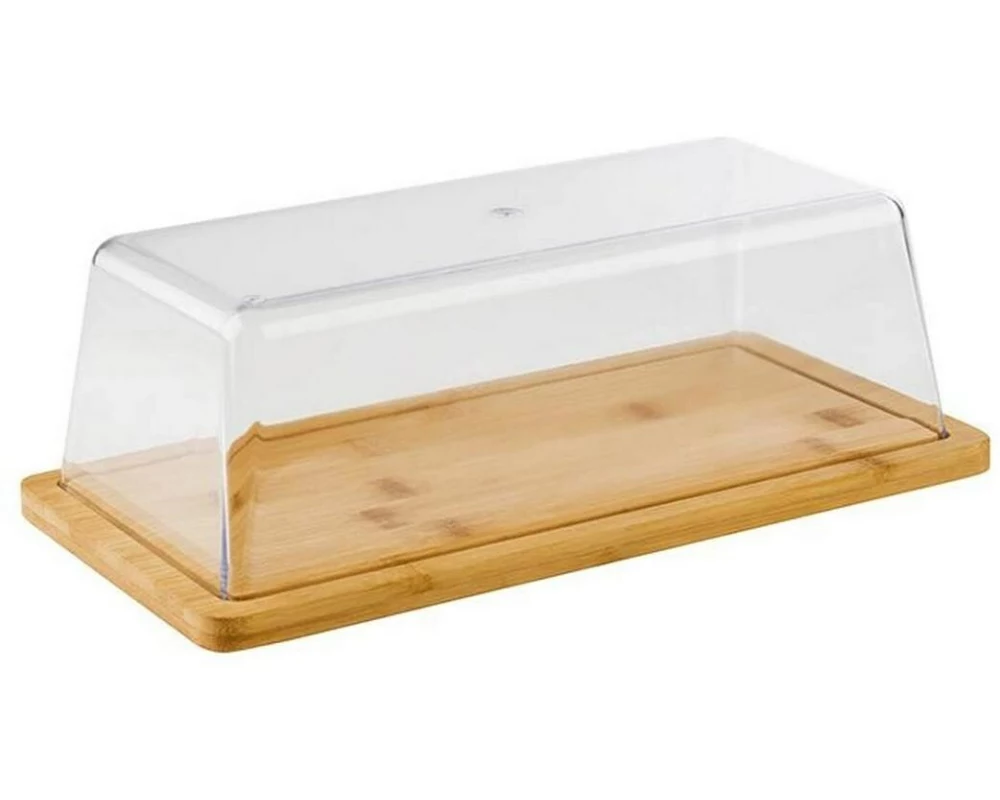 APS Servierplatte Tablett mit Haube 2-teilig, 32 x 16.5 x 11 cm