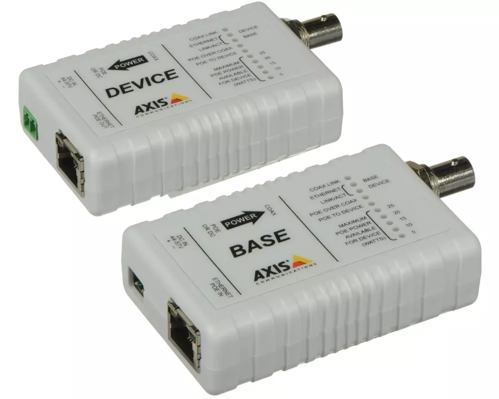 Axis PoE+ Converter T8640 PoE+ over Coax Base und Device Modul