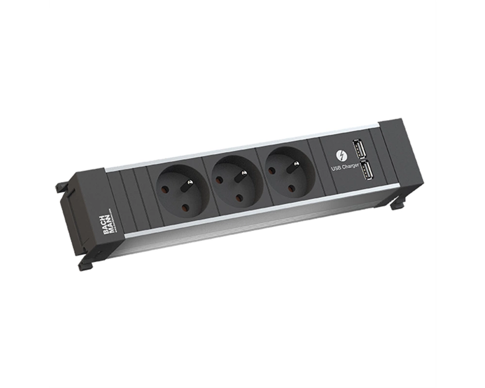 BACHMANN POWER FRAME 3xUTE 1xUSB Charger Strom 0,2m GST18