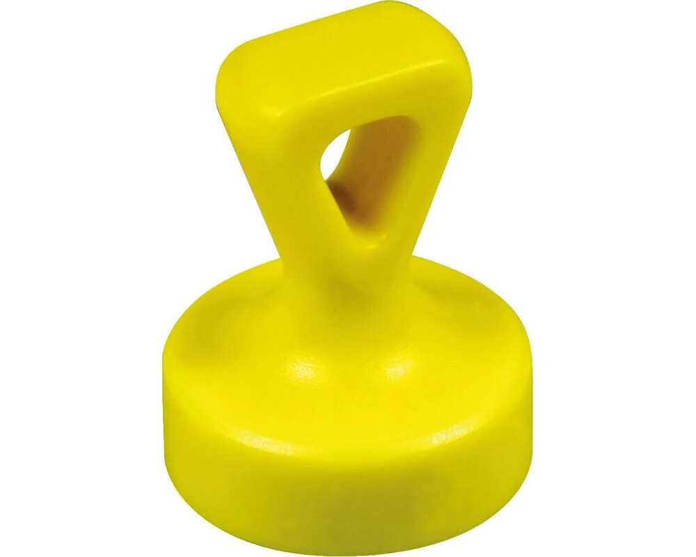 Berec Haftmagnet mit Öse, Ø 17 mm 2 Stück, Gelb