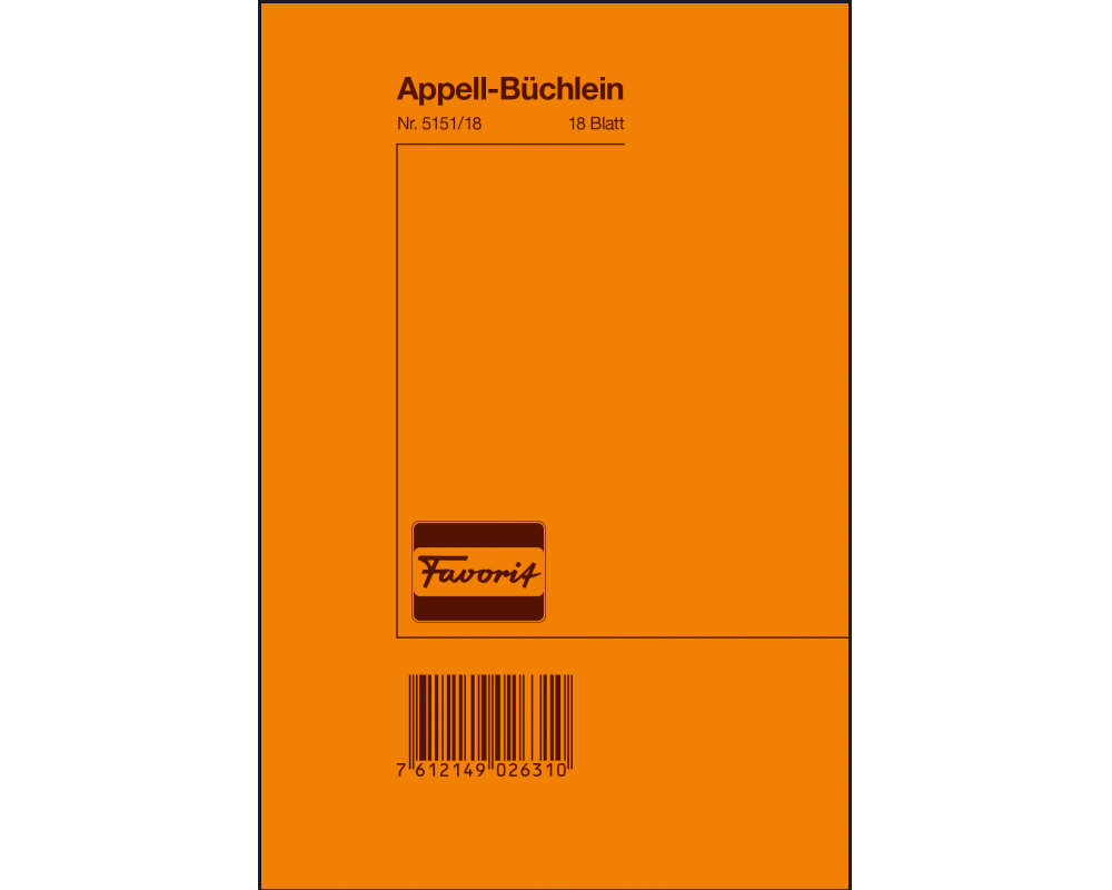 FAVORIT Apellbuch 12x18cm 5151/18 D 18 Blatt