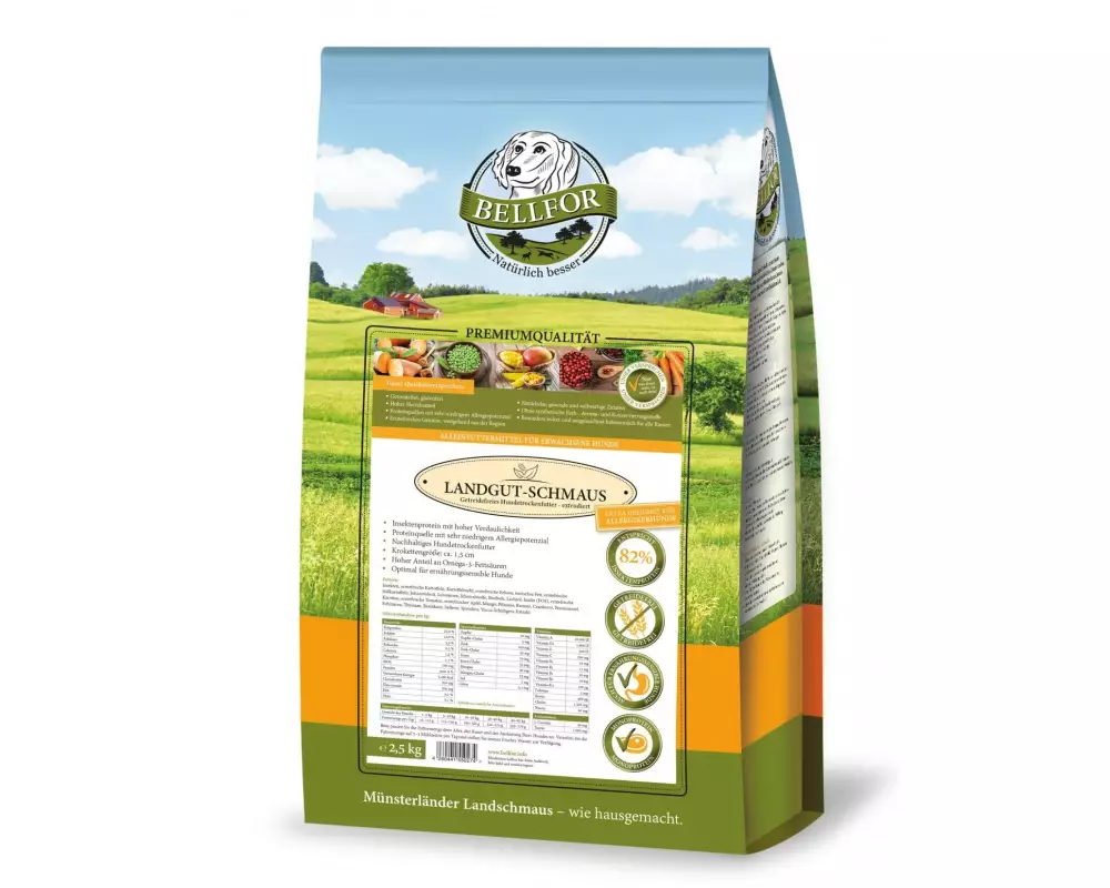 Bellfor Trockenfutter Landgut-Schmaus Insekten, 2.5 kg