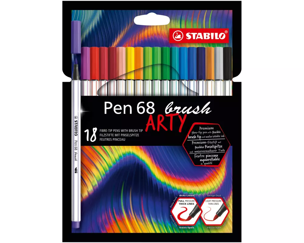 STABILO Brushpen Pen68 ARTY 18 Stück