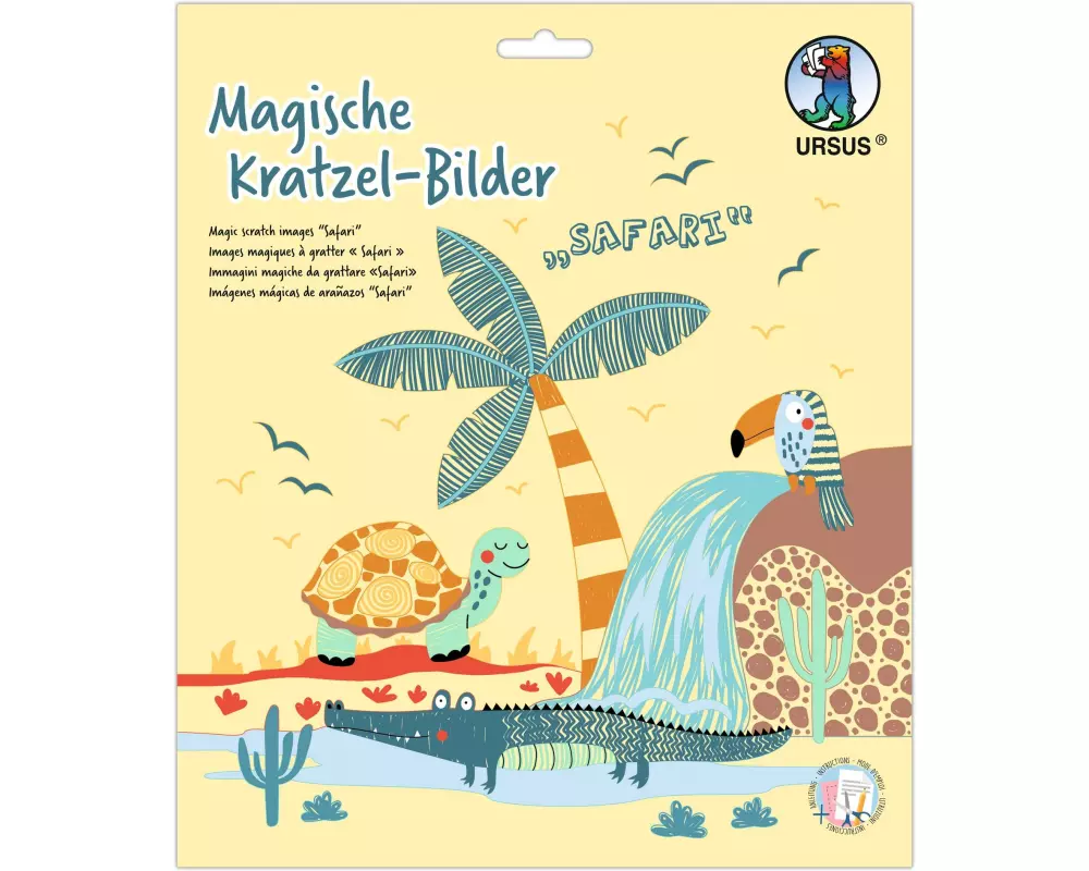 URSUS Bastelset Kratzbilder Safari
