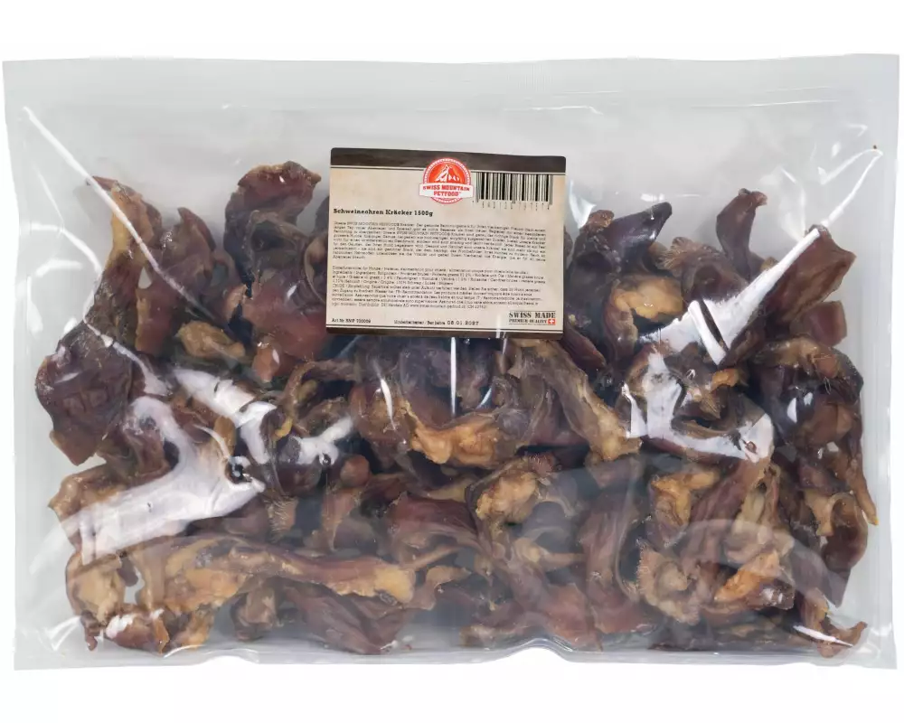 Swiss Mountain Petfood Schweineohren Kräcker 1.5 kg