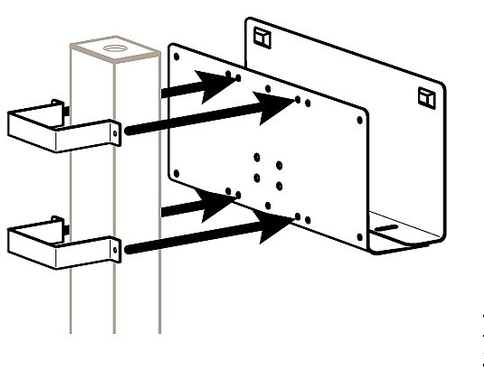 BRACKETMOUNT PERIPH TO 3X3 POST