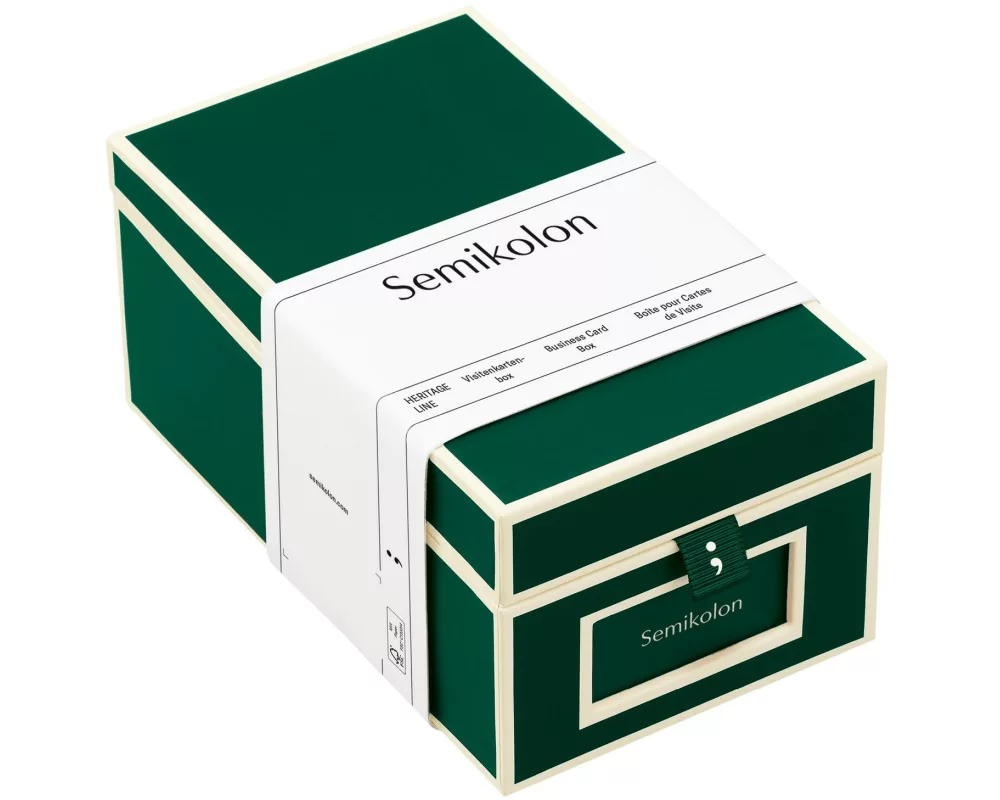 Semikolon Visitenkartenbox Dunkelgrün