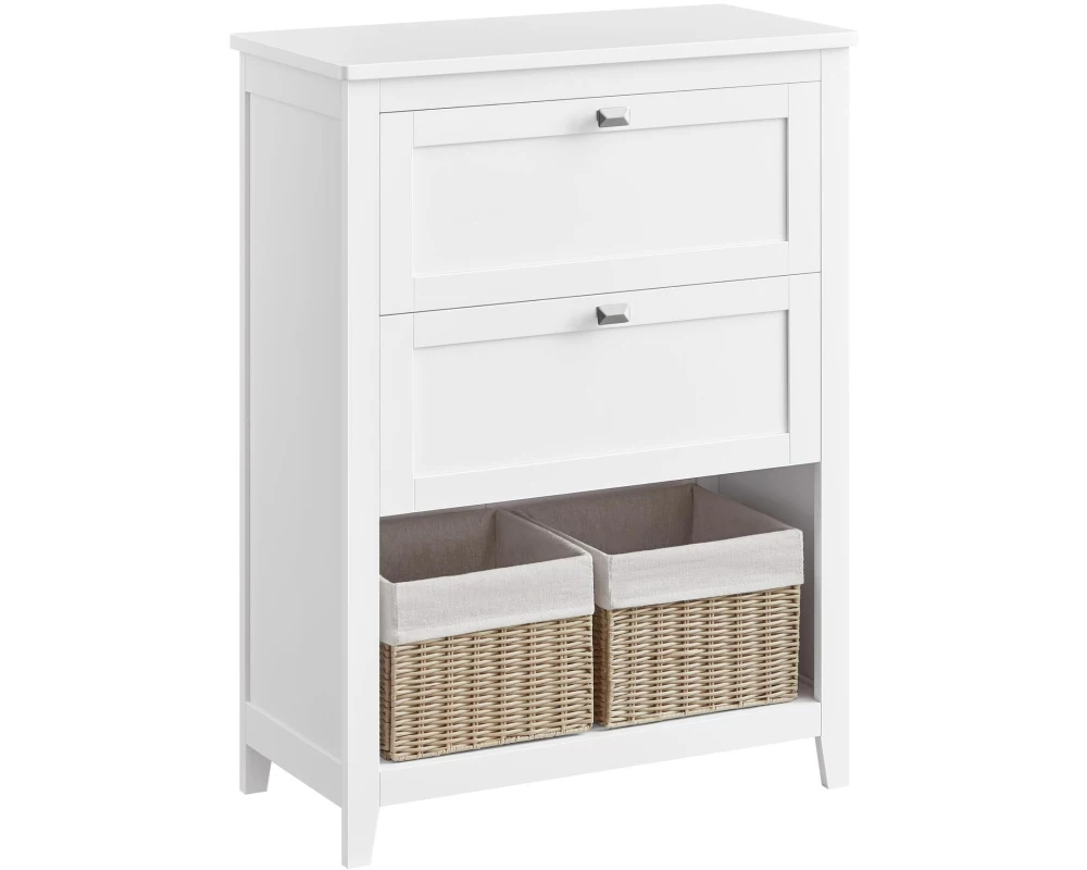 VASAGLE Badezimmer-Schrank 30 x 80 cm, Weiss