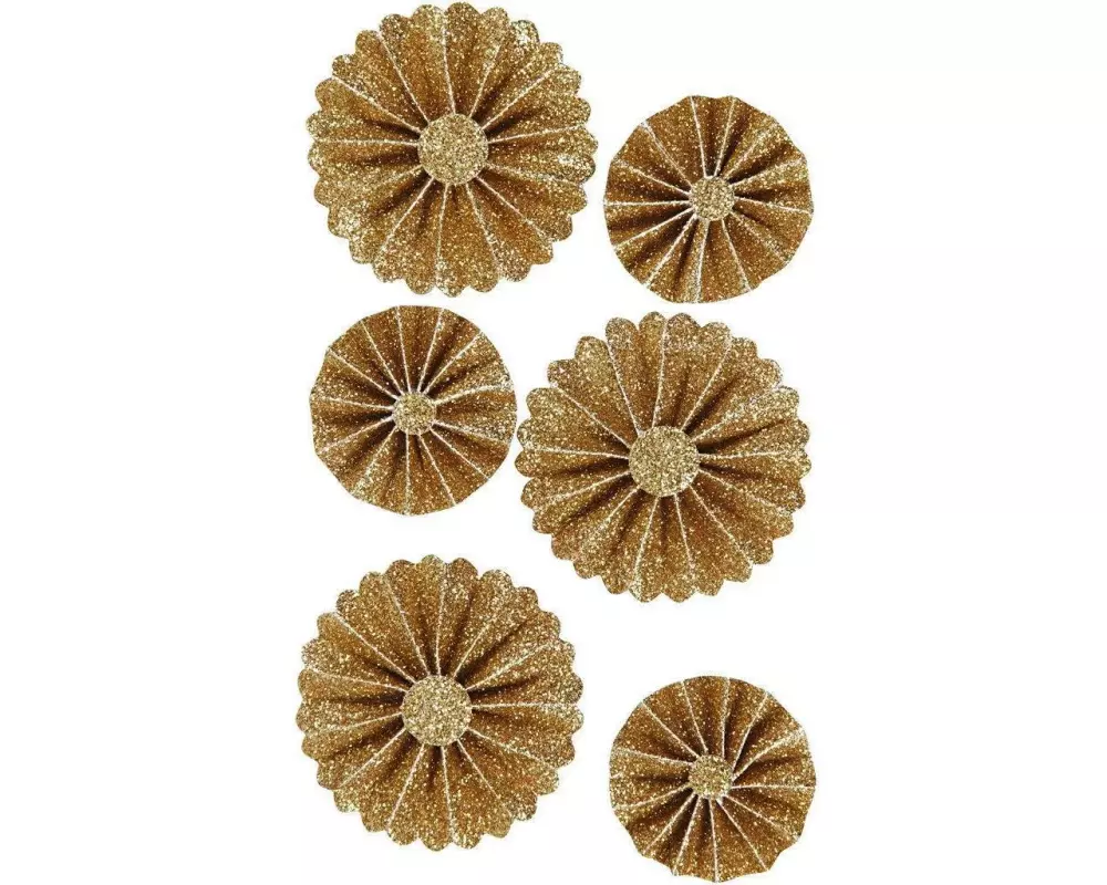 Creativ Company Rosetten 6 Stück, Gold