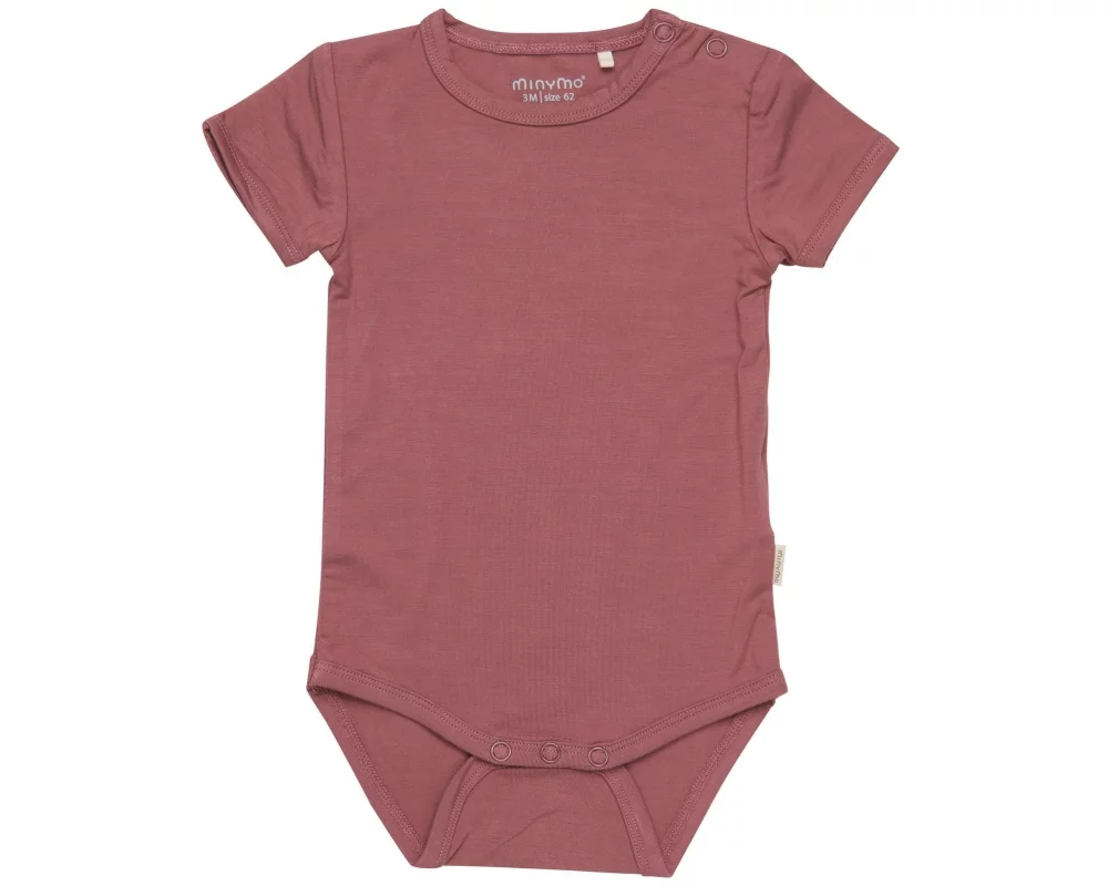 minymo Kurzarm-Body Bamboo Rose Brown Gr. 62