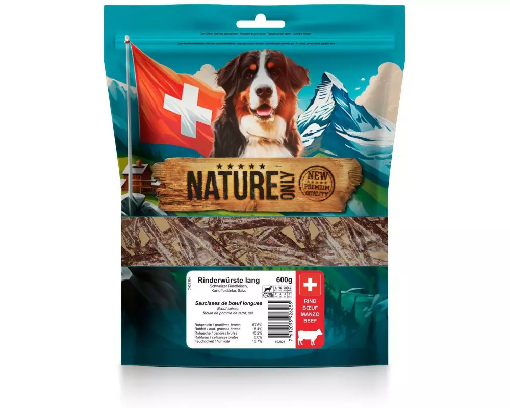 NATUREonly Kausnack Rinderwürste lang 600 g