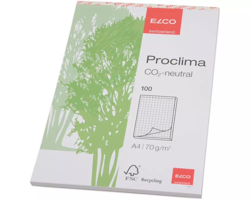 ELCO Notizblock Proclima A4, Kariert, 100 Blatt