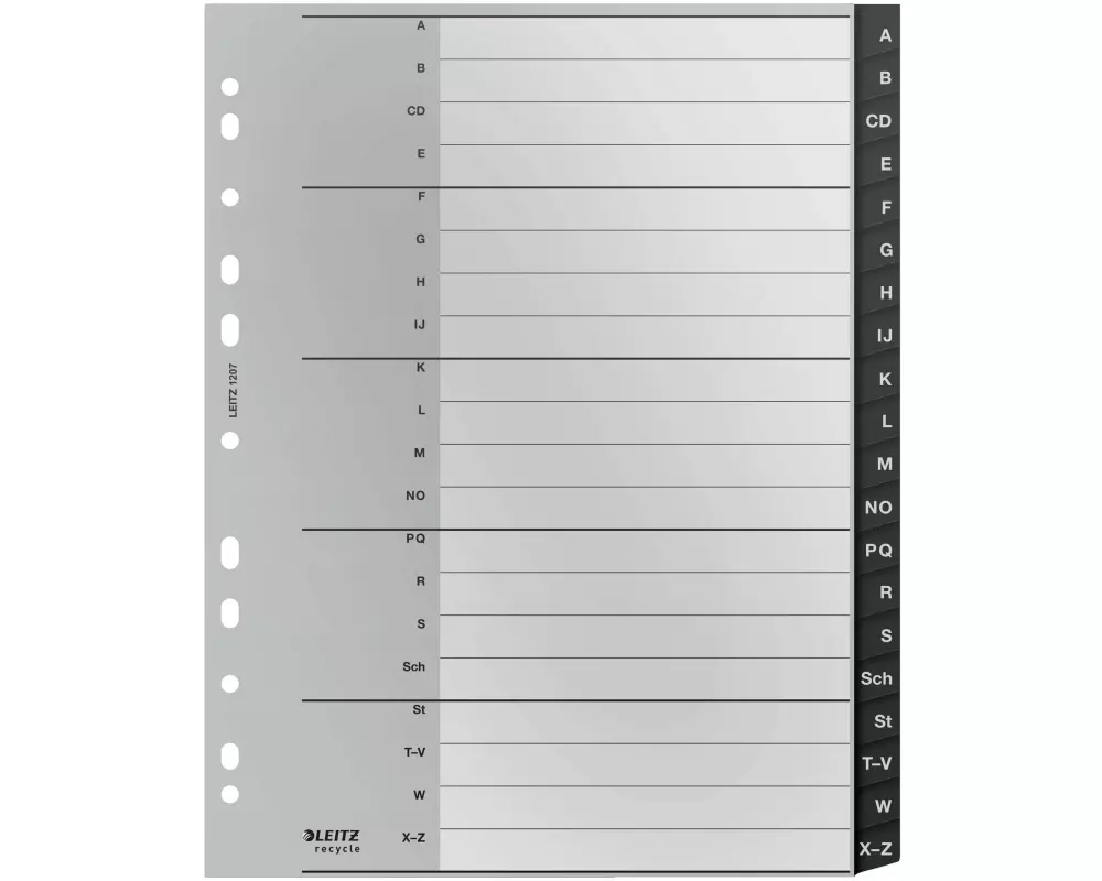 Leitz Register Recycle PC-beschriftbares Register A-Z, A4