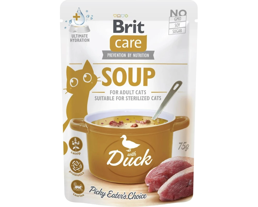 Brit Katzen-Snack Care Cat Soup with Duck 15 x 75 g