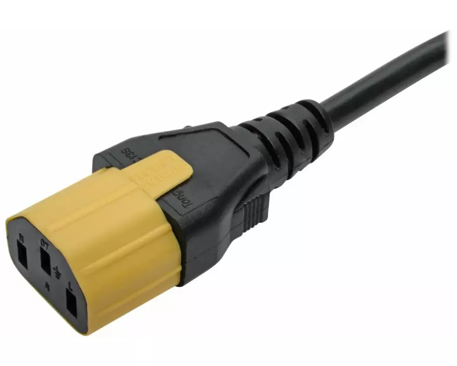 EATON TRIPPLITE Plug-Lock Inserts, C13 Power Cord to C14 Outlet, Yellow, 100 Pack