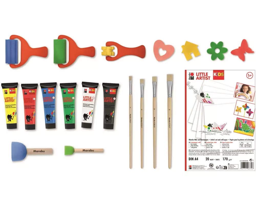 Marabu Bastelfarbe Kids Power Paint Box 6 x 36 ml