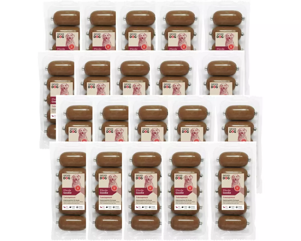 naturaDog Wurst Pferde Goodie Multipack, 20 x 5 x 50 g