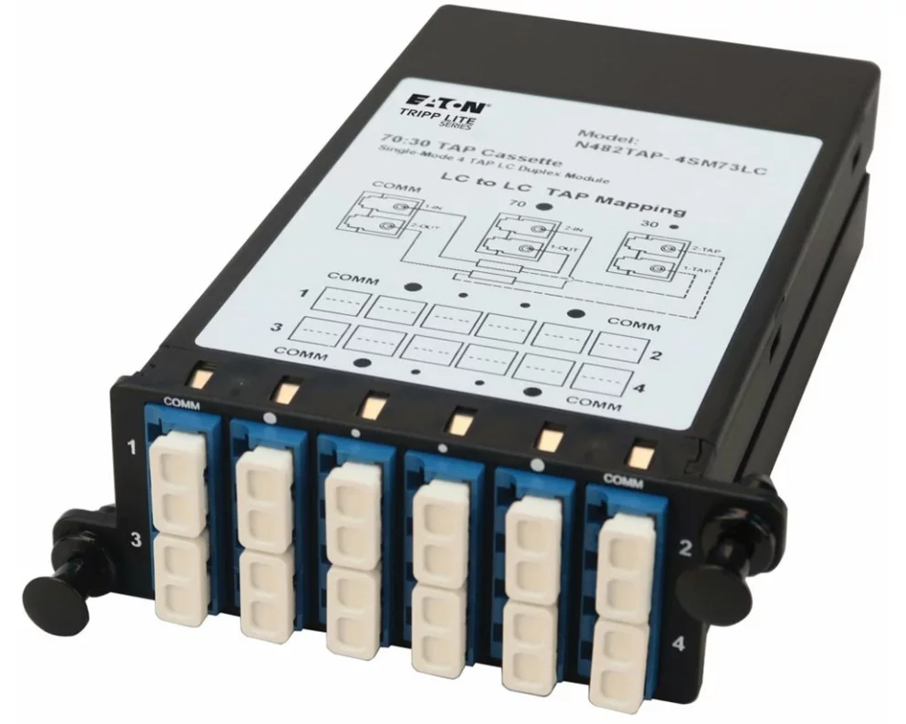 EATON TRIPPLITE Fiber TAP Cassette - Singlemode, 4x Duplex LC, 70/30, Split