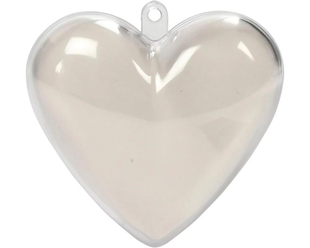 Creativ Company Kunststoffform Herz 6.5 cm, 10 Stück