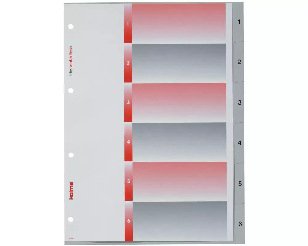 Kolma Register A4 LongLife 1-6