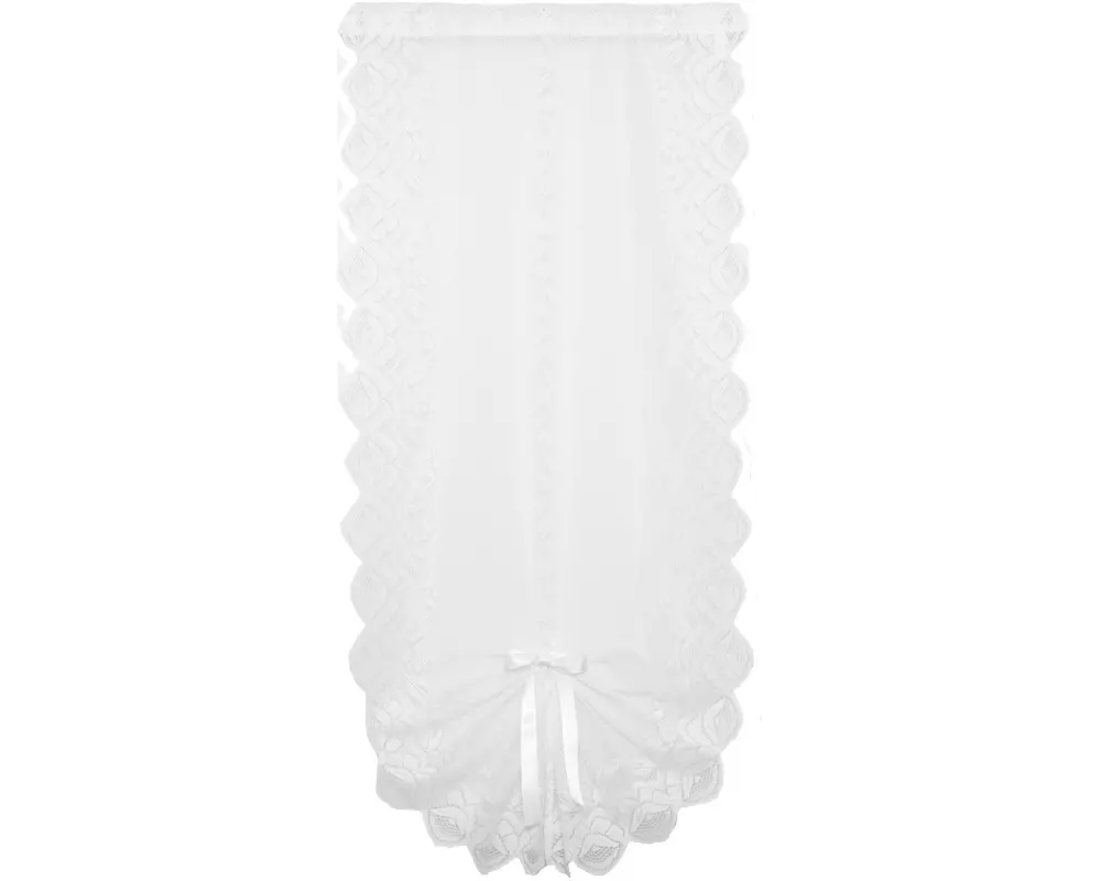 Hubatka Tagvorhang Schwalbenschwanz 45 cm x 120 cm, Weiss