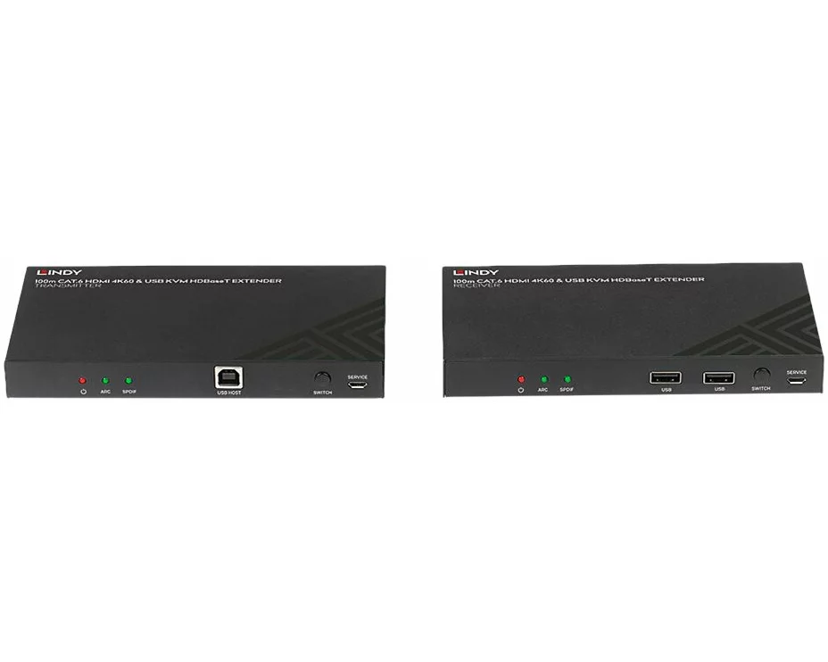 LINDY 100m, Cat.6, HDMI, 4K60, HDBaseT, KVM Extender