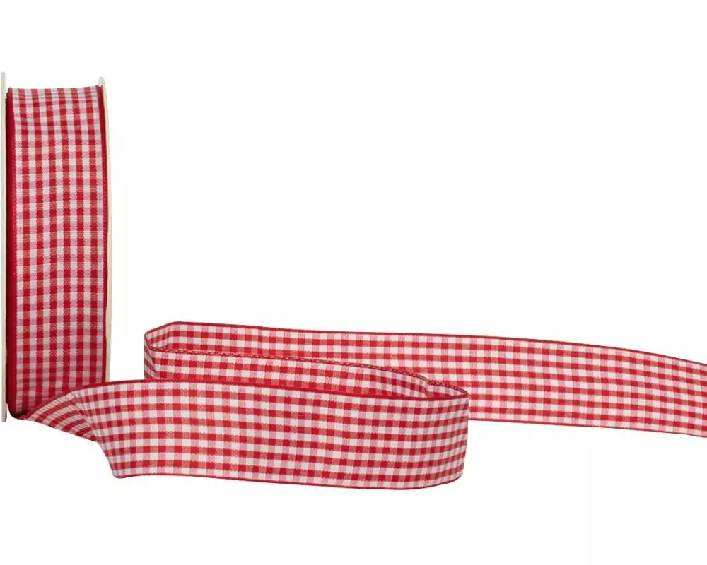 Spyk Geschenkband Vichy 25 mm x 25 m, Rot