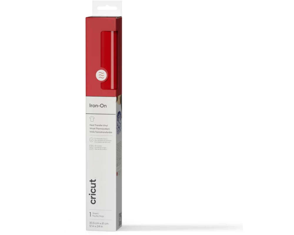 Cricut Aufbügelfolie 30.5 x 61 cm, 1 Stück, Rot