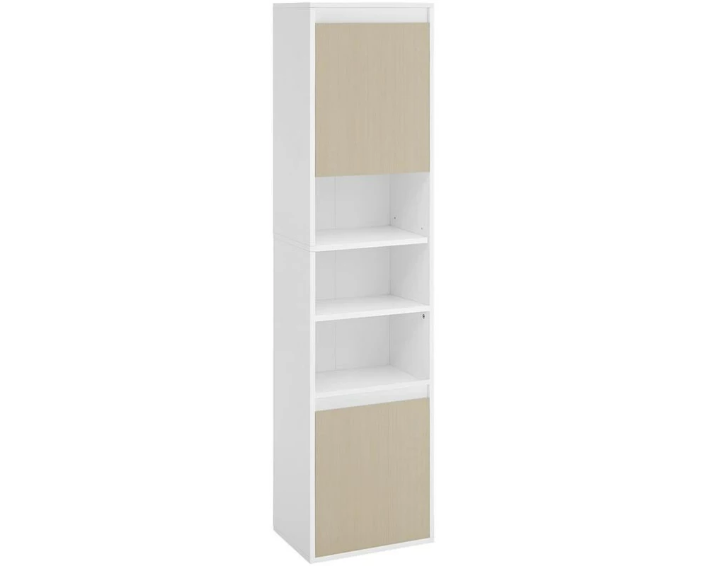 VASAGLE Kommode Bathroom Cabinet, 40 x 160 cm, Weiss-Beige