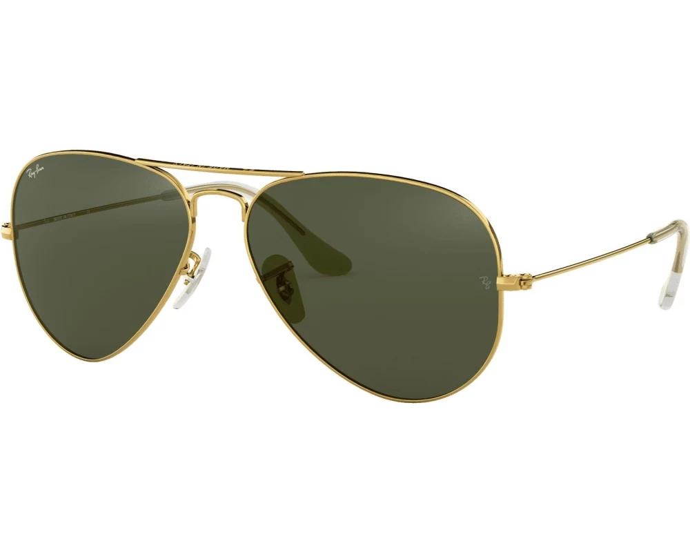 Ray-Ban Sonnenbrille Aviator Large Metal Arista, Goldfarben/Grün