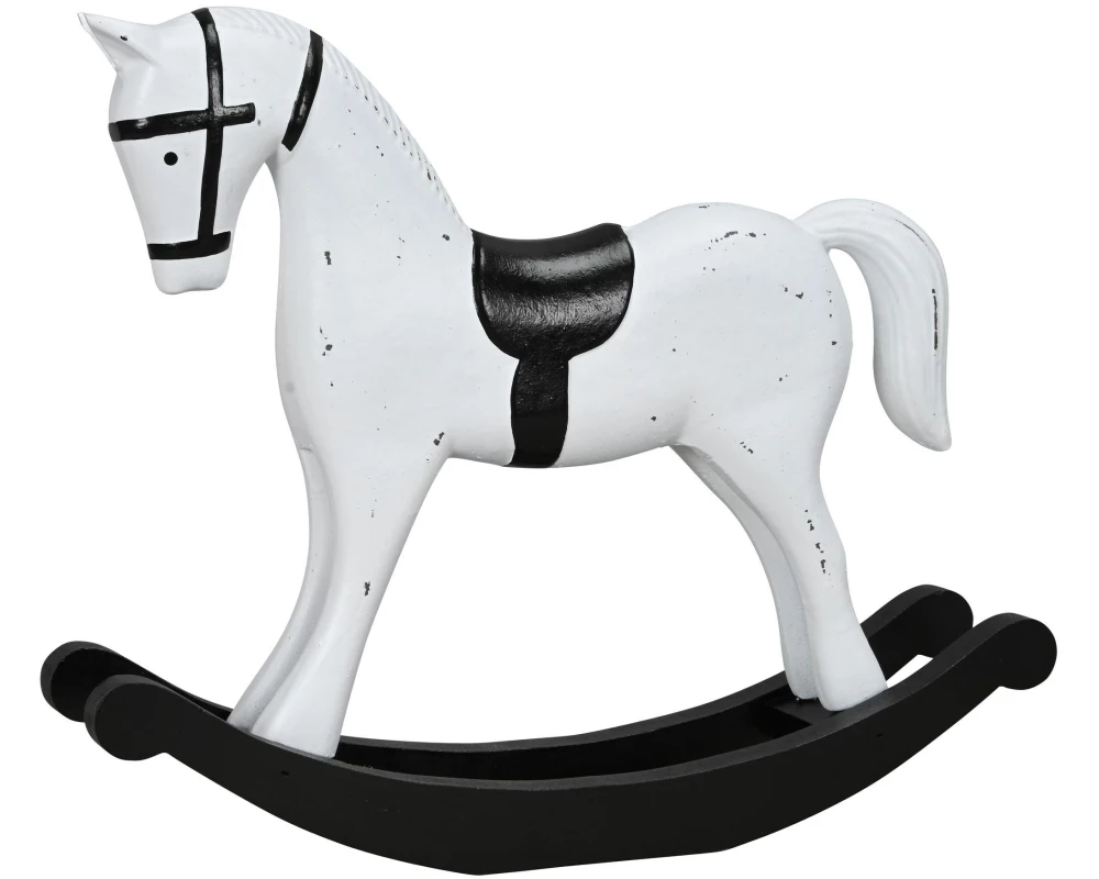 COCON Aufsteller Schaukelpferd, Weiss-Schwarz