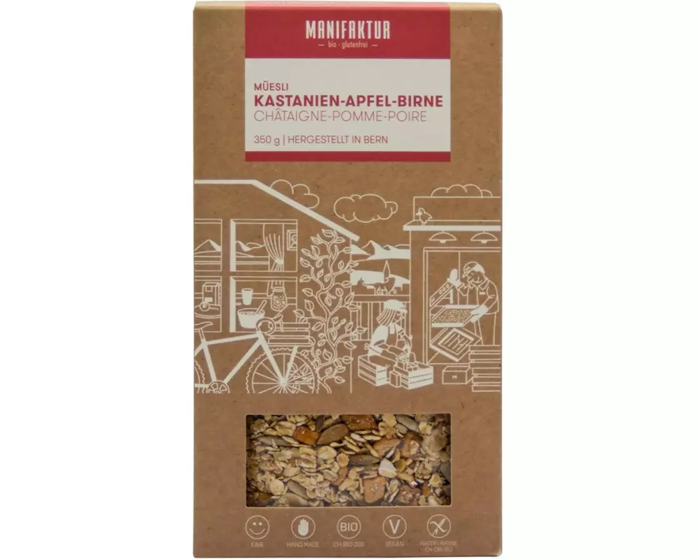 Manifaktur Müesli Kastanien-Apfel-Birne 350 g