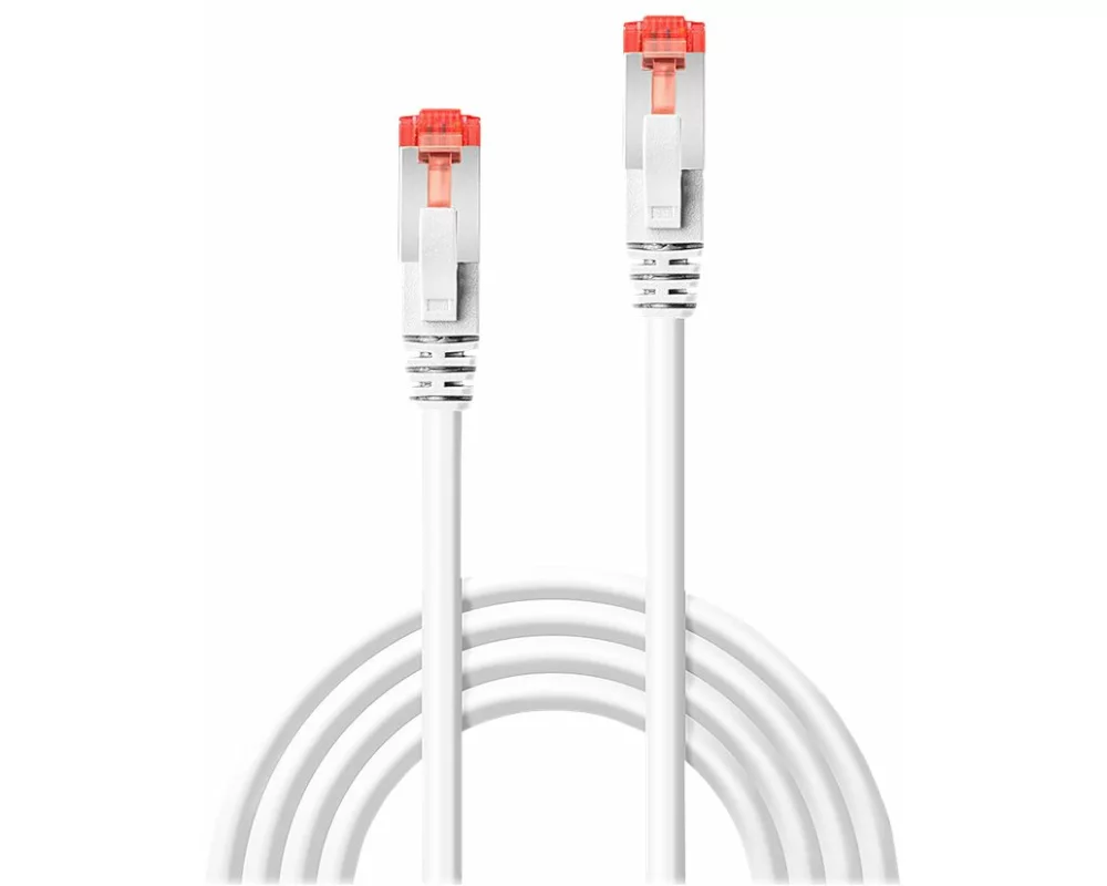 LINDY Patch Cable, Cat6, S/FTP, RJ45-RJ45, 3m, white