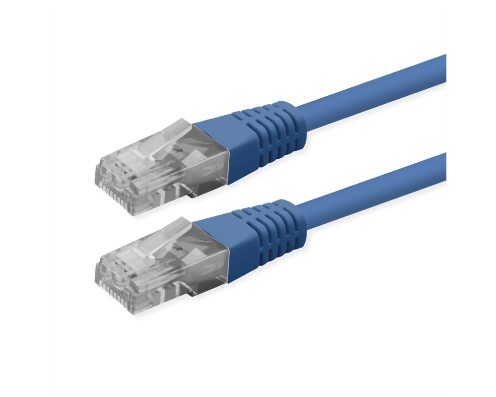 ROLINE Patchkabel Cat.6 (Class E), UTP, PoE, blau, 0,5 m