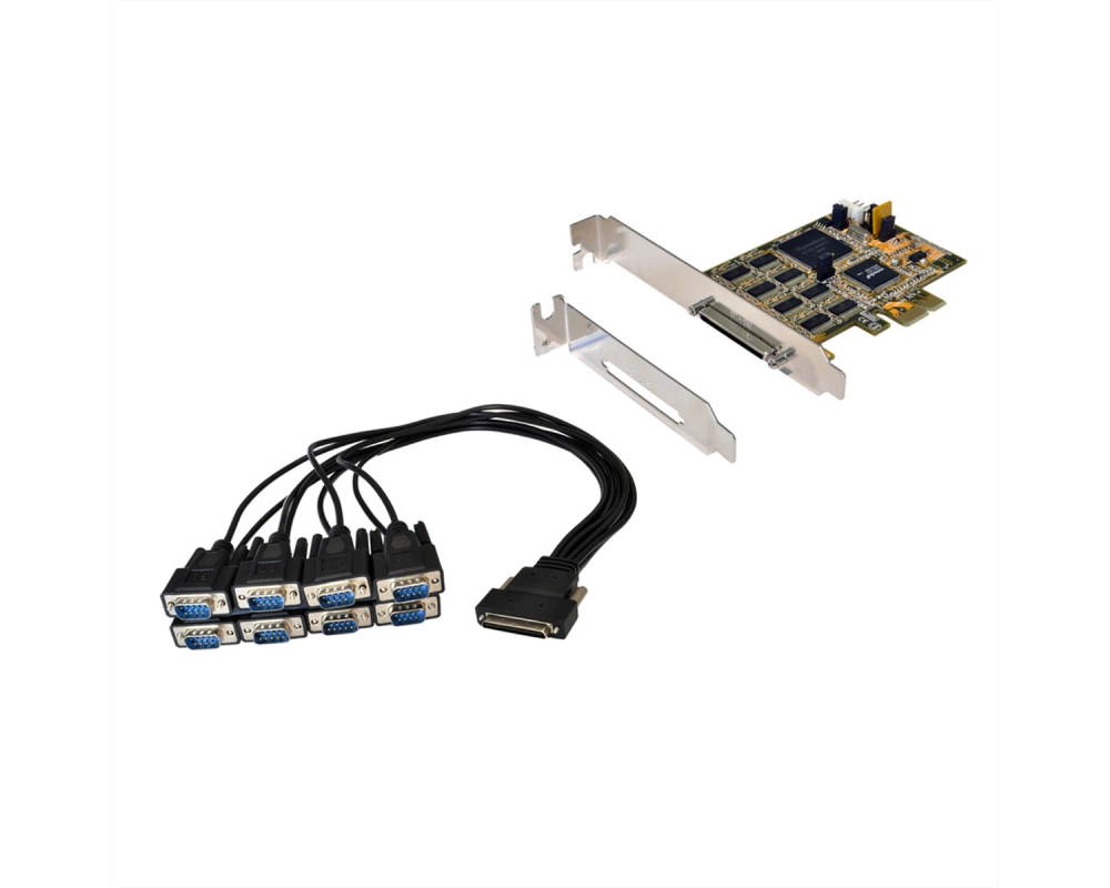 EXSYS EX-44388 PCI Express Karte 8x seriell RS-232 (Kabel mit 8x 9pin Stecker)